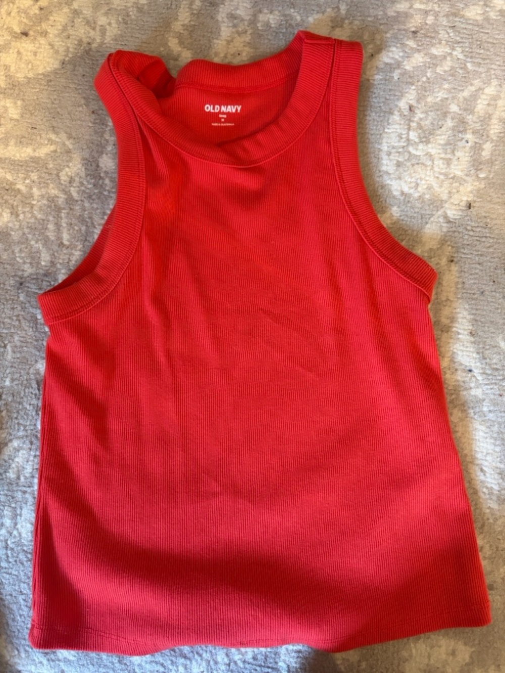 Old Navy Red Ribbed Tank Top